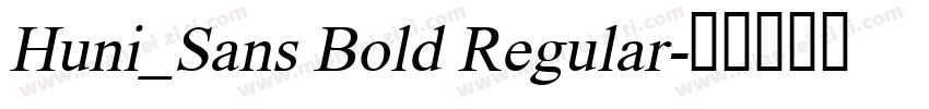 Huni_Sans Bold Regular字体转换